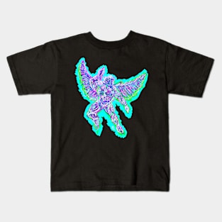 Cybernetic Neon Angel Kids T-Shirt